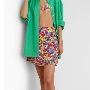Faithfull the Brand Colorful Floral Skort